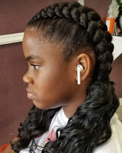 Kids cornrow hair style