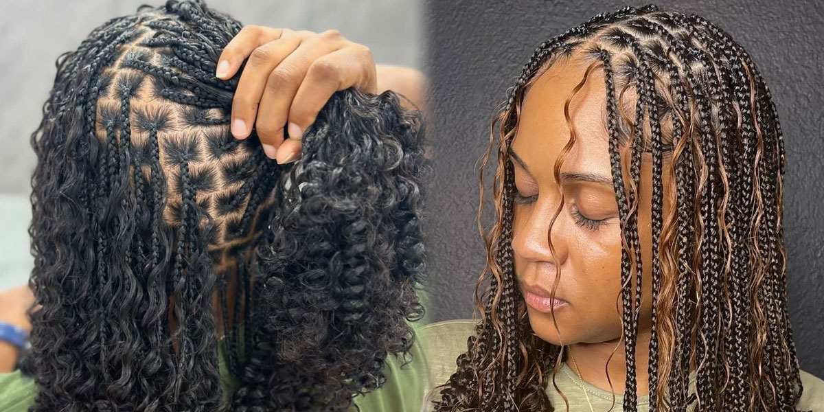 Boho Knotless Braids