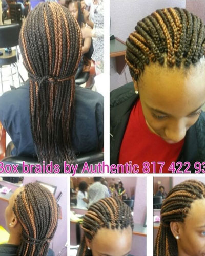 African single box hairstyle