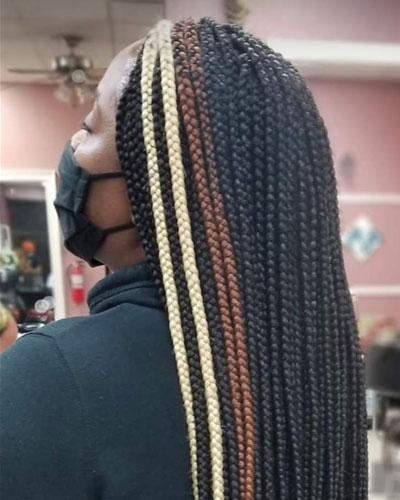 Single Box braiding hairstyle
