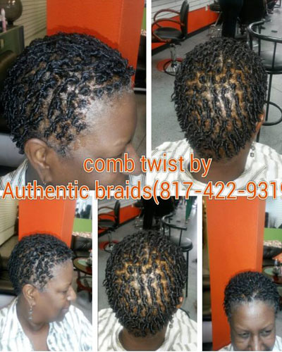 African Comb Twist hairstylist