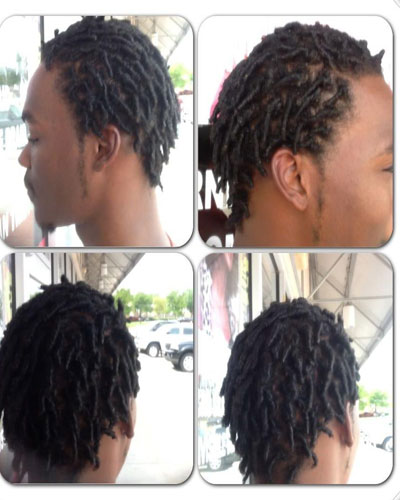 African beauty Comb Twist hairstyle