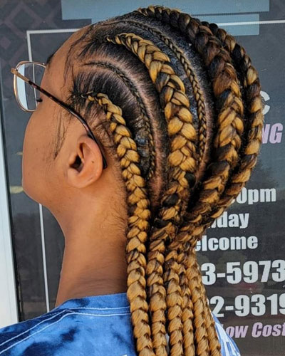 African Corn rows hairstyle
