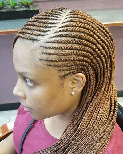 African Beauty Corn rows hairstyle