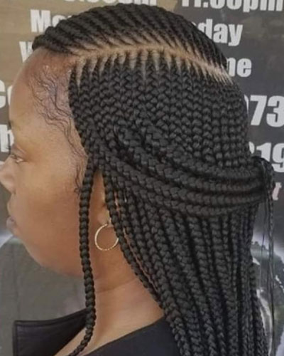 African Beauty Corn rows braid stylist 