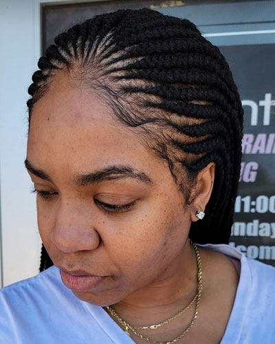 African Beauty Corn rows braid hairstylist in waxahachie texas
