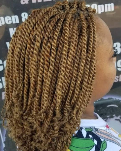 Kinky twists hairstyle