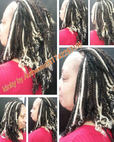 African Beauty Kinky Twist Braid hairstylist