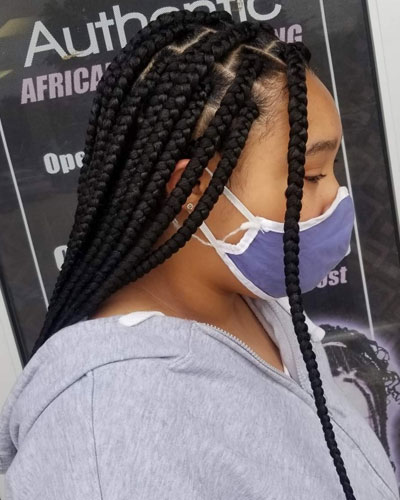African Knotless Box Braid